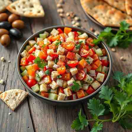 Fresh Israeli Salad - Best Israeli Cuisine Recipe for Lunch